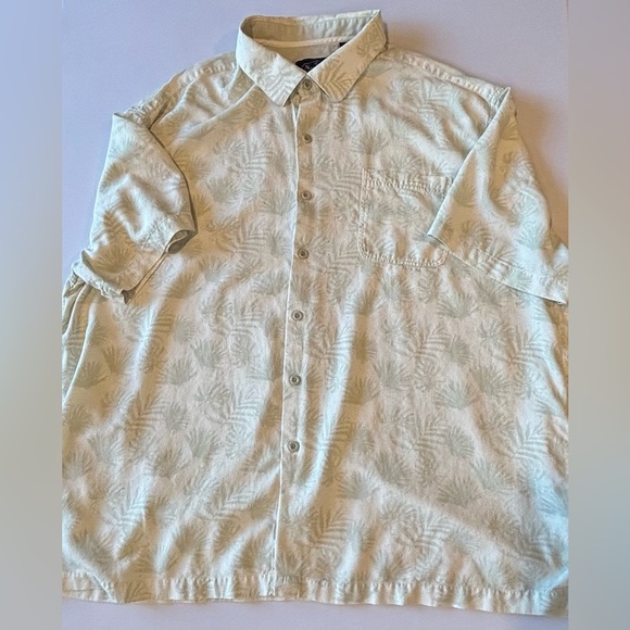NAT NAST Men’s Silk and Cotton Short Sleeve Button Down Shirt Light Green XXL - Picture 4 of 10